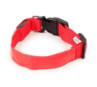 Reflective Dog Collar with Quick-Release Buckle - Adjustable Nylon Pet Collar for Small, Medium, Large Dogs - Bright Vibrant Colors for Enhanced Visibility and Safety (Red,L)