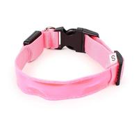 Reflective Dog Collar with Quick-Release Buckle - Adjustable Nylon Pet Collar for Small, Medium, Large Dogs - Bright Vibrant Colors for Enhanced Visibility and Safety (Pink,S)