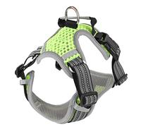 Reflective Dog Harness for Small to Large Dogs, Breathable Soft Pet Vest with Handle Leash, Walking Running Gear for Puppies and Adult Dogs (M)