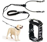 Reflective Dog Leash and Collar - Double Anchor with Pulley Effect - Adjustable in 4 Sizes - Prevents Choking and Distributes Pressure - Safety and Control for Walking and Training - ACARAPETS (L)