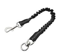 Reflective Dog Leash Extender with Bungee Rope, 360° Swivel Clip | Nylon Build, Non Slip Woven Handle, Black Attachment for Existing Leads, Small and Medium Dogs