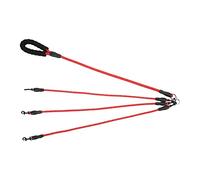 Reflective Dog Leash with 360° Rotation | Twist - Avoidant Hands Unrestrained Leash for Two Dogs | Comfortable Foam Handle for Hiking/Camping/Beach Walking (3 Heads)