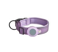 Reflective Dog Positioning Collar Medium And Large Dog Non-Strangle Neck Ring Pet Tracking Anti-Lost Collar Traction Rope(Purple,XL)