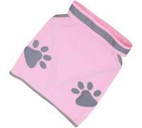 Reflective Dog Safety Vest with Paw Print, Lightweight Polyester | Strong Stitching, for Roadside Walks and Outdoor Activities, Pink Fluorescent Finish, Easy Dressing