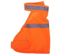 Reflective Dog Vest for Small Dogs, Orange Polyester Safety Wear | Broad Panels, Fluorescent Finish, Strip Detail, Easy, Suited to Puppies, City Streets, Night Walks