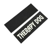 Reflective Dog Vest Patch Removable Leather Service Dog Tag Pair