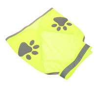 Reflective Dog Vest Safety Jacket with Paw Print, Light Green | Polyester Build, High Visibility Fluorescence, for Puppies and Night Walkers on Roadside Runs