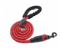 Reflective Duarable Nylon Dog Cat Leash Collar Small Medium Large Dogs Anti-lost Round Traction Rope Necklace Chain Pet Supplies(Red,1CM 2M)