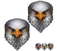 Reflective Eagle Eyes USA Flag Decal,Patriotic American Flag Bald Eagle Sticker,Waterproof Patriotic Vinyl Sticker,USA Pride Accessory for Pickup Tailgate,Car,Laptop,Any Smooth Surface (2#B,M)