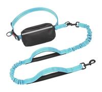 Reflective Elastic Dog Leash With Waist Clip Tear-Resistant Cord & Removable Storage Bag For Outdoor Training Running Leashes For Small Dog