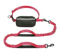 Reflective Elastic Dog Leash With Waist Clip Tear-Resistant Cord & Removable Storage Bag For Outdoor Training Running Leashes For Small Dog