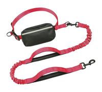 Reflective Elastic Dog Leash with Waist Clip, Tear-Resistant Cord & Removable Storage Bag for Outdoor Training Elastic Dog Leashes