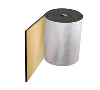 Reflective Foil Backed Thermal Insulation Foam Pad Black Self Sound Absorbing Mat For Garage Wall Roof Floor Pipe 500x50cm 5mm Thick Building Sheet(500 * 50cm*5mm)