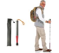 Reflective Folding Blind Cane - 8-section Titanium Alloy Walking Stick With Roller Head For Visually Impaired, Lightweight & Durable Support For Mobility A 118cm(46in)