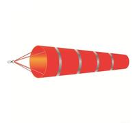Reflective For Red Windsock for Wind Measurement Lightweight RipStop Polyester for Outdoor Use in Various Industries (100cm)
