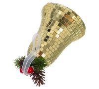 Reflective Glass Christmas Jingle Bell Ornament for Tree Decoration