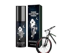 Reflective Glow Spray Paint - 100ml Bright Night Riding Spray, High-Visibility Coating | Long-Lasting Neon Paint for Clothes, Bicycles, Helmets, Shoes, Skateboards, Wood, and Fabric Projects