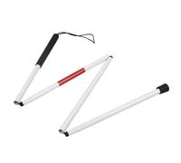 Reflective Guide Stick - Visual Folding Aid in Aluminium Alloy 124 cm | Ultralight Folding Walking Stick Adjustable to 250 G Sections, Portable and Non-Slip for N
