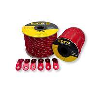 Reflective, Guy Ropes with Aluminum Alloy Tensioner, Nylon Tensioner Cord for Tent, Tarp, Camping, 4mm (30m, 50m)+Spanners