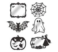 Reflective Halloween Stickers - Mirror Effect Window Decoration for Holidays | Creative with Pumpkin Spider Wood Style, Haunted House Accents for Party Projects Crafts Wall Doors Glass Displays, 160 g