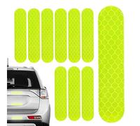 Reflective Hat Stickers, Reflective Stickers, 10 x High Visibility Adhesive Safety Stickers, Precaution Care, Motorcycle Accessories for Night, Outdoor, Bicycle Visibility