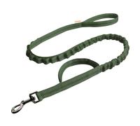 Reflective Heavy-Duty Dog Leash Adjustable 4-5 ft Shock-Absorbing Leash with Padded Handle & Traffic Handle, Equipped with 360° Tangle-Free Metal Clasp, Suitable for All Dog Sizes (Olive Green)