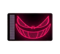 Reflective Helmet Stickers: 7.8 X 12.5cm Solar Powered Glow In The Dark Scary Expression Design Waterproof Decals For Night Driving Visibility Car Mo