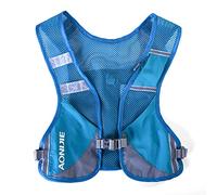 Reflective Hydration Pack Backpack Running Hydration Vest Marathon Runner Rucksack Cycling for Men & Women (Blue)