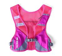 Reflective Hydration Pack Backpack Running Hydration Vest Marathon Runner Rucksack Cycling for Men & Women (Rose)