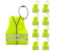 Reflective Keychain - 9 Pieces Double-Sided Waterproof Glow Key Chain for Backpack, Dog Collar with High-Visibility Design Jackets Bags Strollers Wheelchairs Purses, Safety Accessory for Night