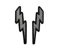 Reflective Lightning Patches,Lightning Tactical Morale Badge Patches - Sew On Clothes Bag Embroidered Badge Embroidery Applique of 2 Pieces (Small)