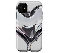 Reflective Liquid Heart Fluid Dynamics Case for iPhone 11
