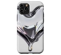 Reflective Liquid Heart Fluid Dynamics Case for iPhone 11 Pro