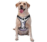 Reflective Love on the bike printed dog harness breathable adjustable pet vest 4 sizes L with quick-release buckles suitable for walks and camping