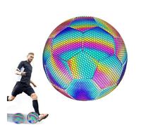 Reflective Luminous Football - Glow in The Dark Training Ball, LED Night Match Toy, Machine Sewn PU | Outdoor Sport Equipment for Children, Adults, Nighttime Play, Birthday Present, All-Weather Use