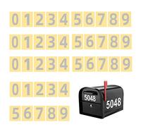 Reflective Mailbox Numbers,3 Sets 0-9 Reflective Mailbox Numbers Sticker Self-Adhesive Vinyl Letters Numbers Kit for Mailbox Outside Signs Door Window Cars Address（2 inch）