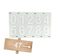 Reflective Mailbox Numbers, Mailbox Number Sitckers, Waterproof Adhesive Reflective Numbers, Reflective Mailbox Numbers Sticker for Mailbox, Door, Garbage Bins, Address Number (White, Black)