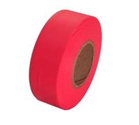Reflective mark 10 Rolls Fluorescent Flagging Tape, 1inch X 30yards Per Roll Non-Adhesive Plastic Ribbon for Tree/Hunting/Trail/Boundary Marking(Red)