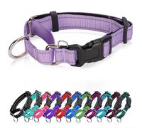 Reflective Martingale Dog Collars. Dog Collar with Quick Release Buckle. Adjustable Soft Padded Breathable Nylon Pet Collar Suitable for Puppies for Small Medium Large Dogs.