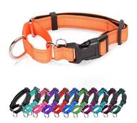 Reflective Martingale Dog Collars. Dog Collar with Quick Release Buckle. Adjustable Soft Padded Breathable Nylon Pet Collar Suitable for Puppies for Small Medium Large Dogs.