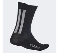 adidas Run Reflective Crew Running Socks Unisex - black, Size 46-48