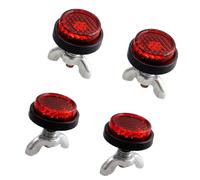 Reflective Motorcycle License Frame Bolts Weather Resistant Metal Hardware 4/8Pcs Pack Red Reflector Motorcycle Rear Reflector