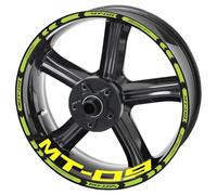 Reflective Motorcycle Mt09 Wheel Sticker Rim Decal Kit for Yamaha Mt 09 Sp 2020 2021 Front Rear Full Set Wheel hub Sticker(Color5)