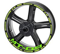 Reflective Motorcycle Mt09 Wheel Sticker Rim Decal Kit Front Rear Full Set for Yamaha Mt 09 Sp 2020 2021 Rim Decal(Color16)