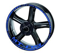 Reflective Motorcycle Mt09 Wheel Sticker Rim Decal Kit Front Rear Full Set for Yamaha Mt 09 Sp 2020 2021 Rim Decal(Color6)