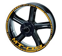 Reflective Motorcycle Mt09 Wheel Sticker Rim Decal Kit Front Rear Full Set for Yamaha Mt 09 Sp 2020 2021 Rim Decal(Color1)