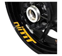 Reflective Motorcycle Wheel Stickers Hub Decoration Decals for NINET for Ninet(Reflective Yellow)