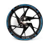 Reflective Motorcycle Wheel Stickers Rim Decal MT07 Set For Yamaha MT 07 2020 2021 Wheel hub sticker(Color11)