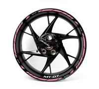Reflective Motorcycle Wheel Stickers Rim Decal Set For Yamaha MT 07 2020 2021 Rim decal(Color14)