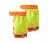 Reflective Neck Protector For Hard Hats, Breathable Polyester Sunshade Cover With Uv Protection For Construction Workers And Outdoor Labor, Orange And Yellow Safety Gear Set Of Two Pieces(mixed)